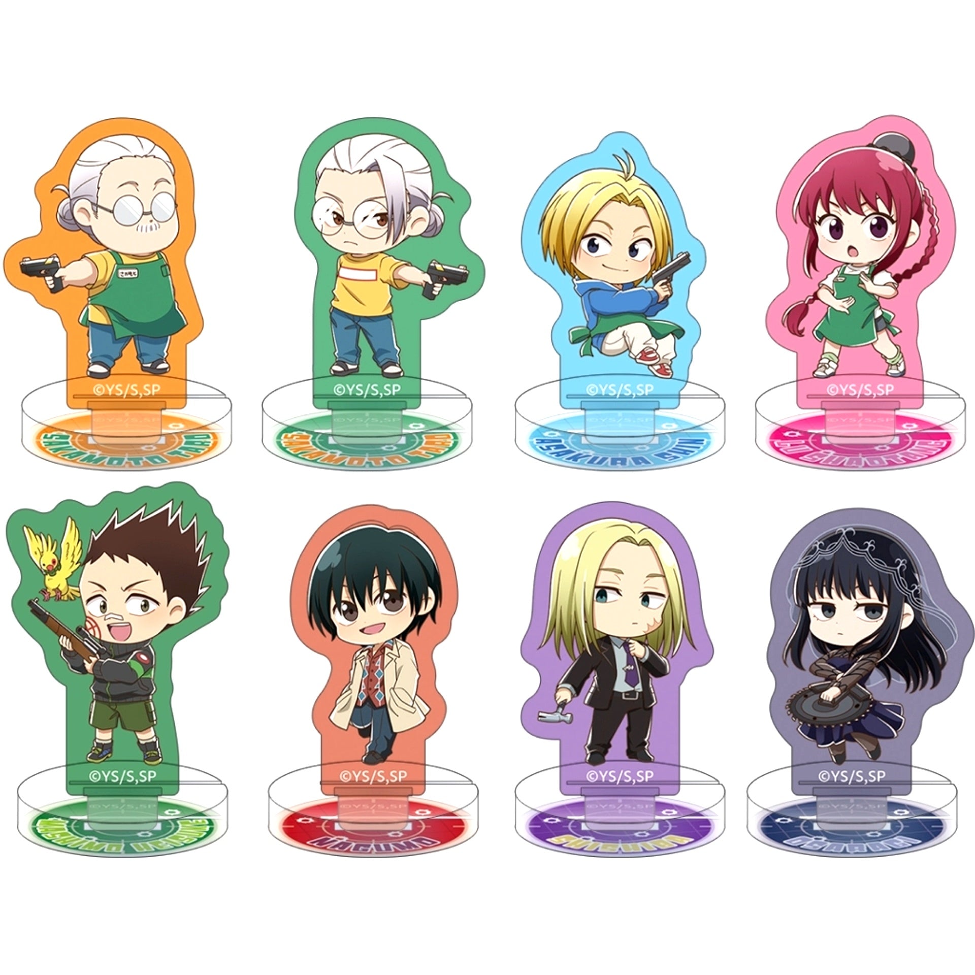 Set of 8 Sakamoto Days Chuasta Miniature Acrylic Stand Collection [USED]