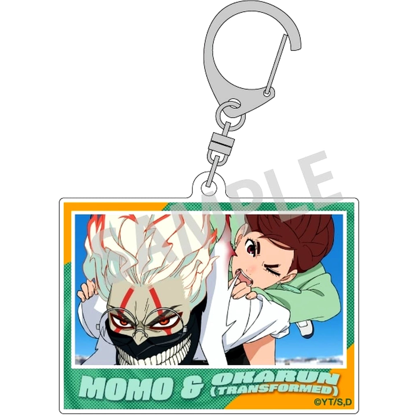 Dandadan Momo Ayase and Ken Takakura Okarun Transformed Trading Acrylic Keychain [USED]