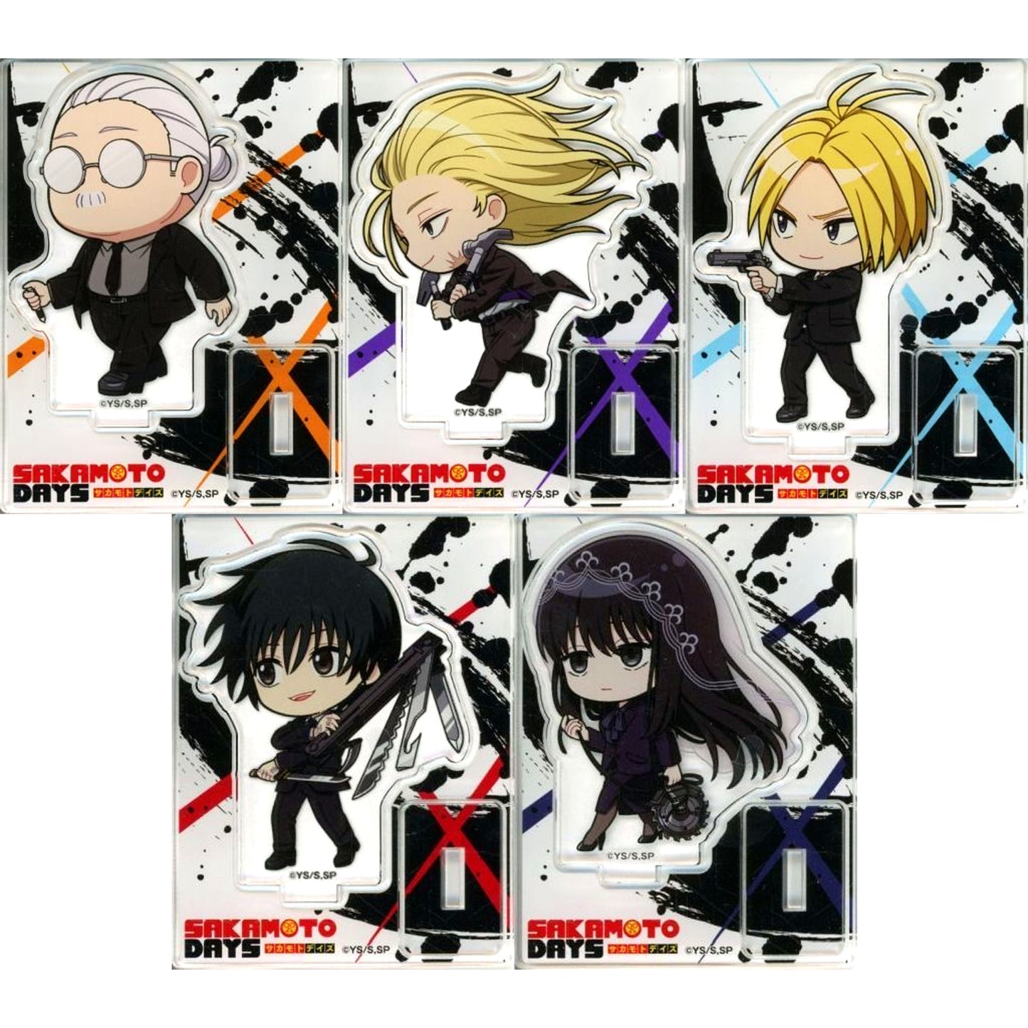 Set of 5 Sakamoto Days POP UP SHOP in Marui Trading Acrylic Stand Sortie Mini Character Ver. [USED]
