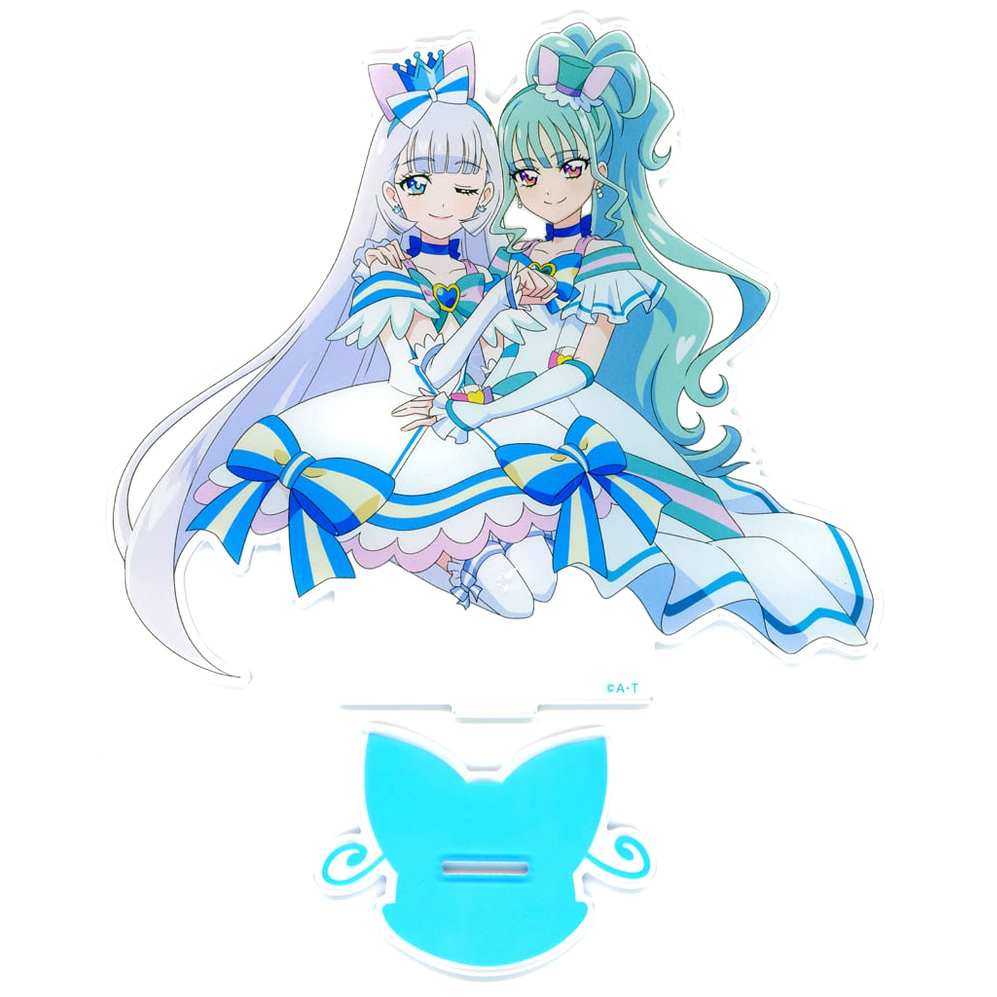 Cure Nyammy and Cure Lillian Wonderful Precure Pretty Neko Bag Acrylic Stand Pretty Store Limited [USED]