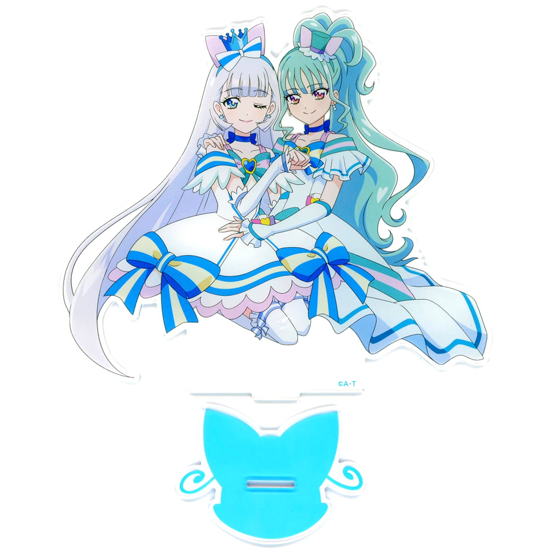 Cure Nyammy and Cure Lillian Wonderful Precure Pretty Neko Bag Acrylic Stand Pretty Store Limited [USED]
