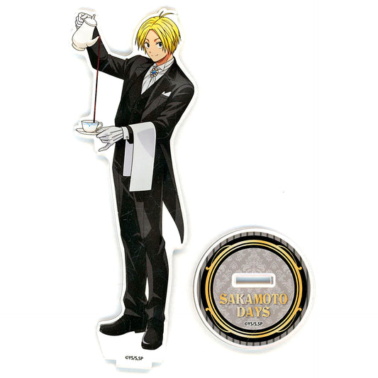 Shin Asakura Acrylic Figure Stand Serving Ver. Sakamoto Days x Chugai Grace Cafe [USED]