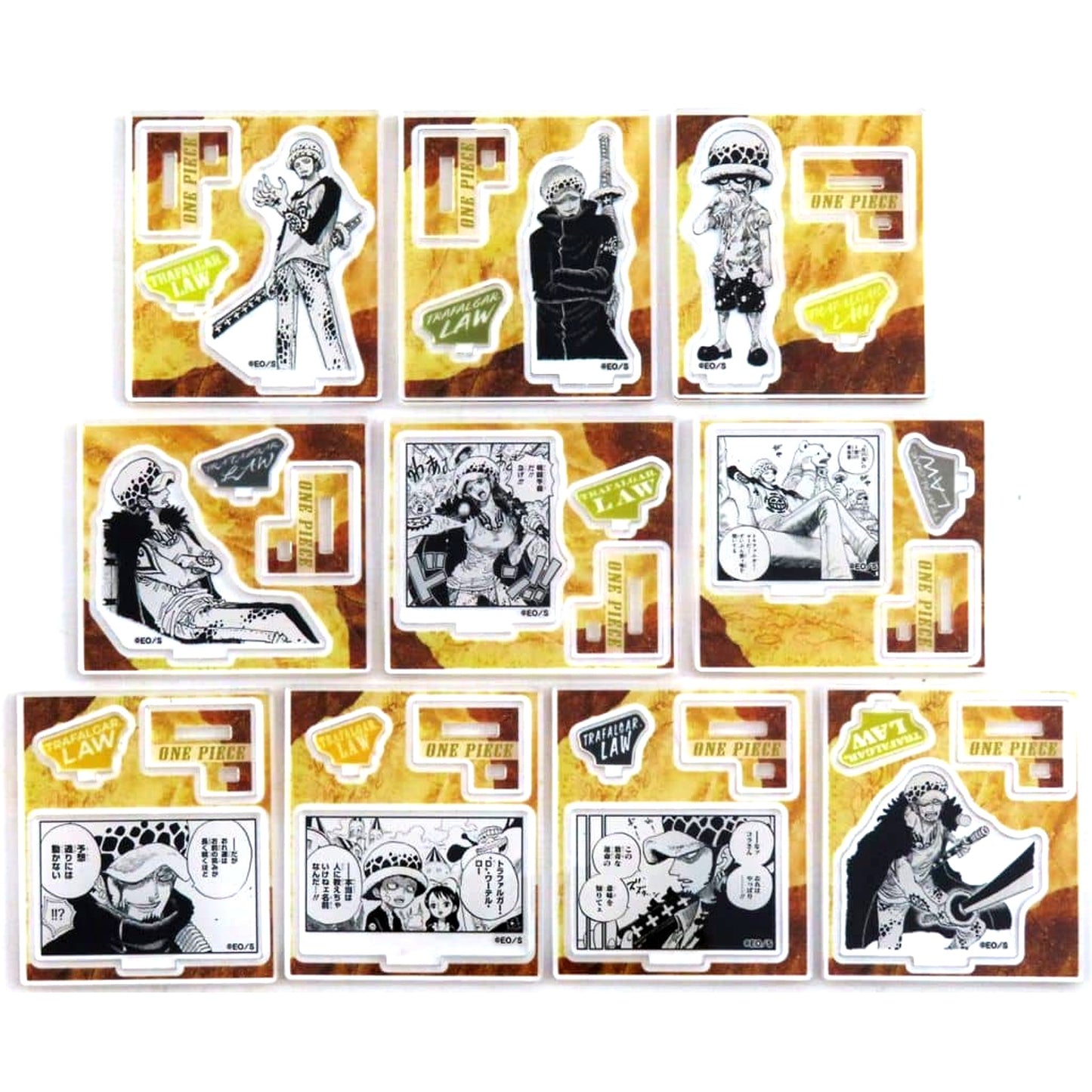 One Piece Acrylic Figure Collection HEROES Trafalgar Law Set of 10 Types [USED]