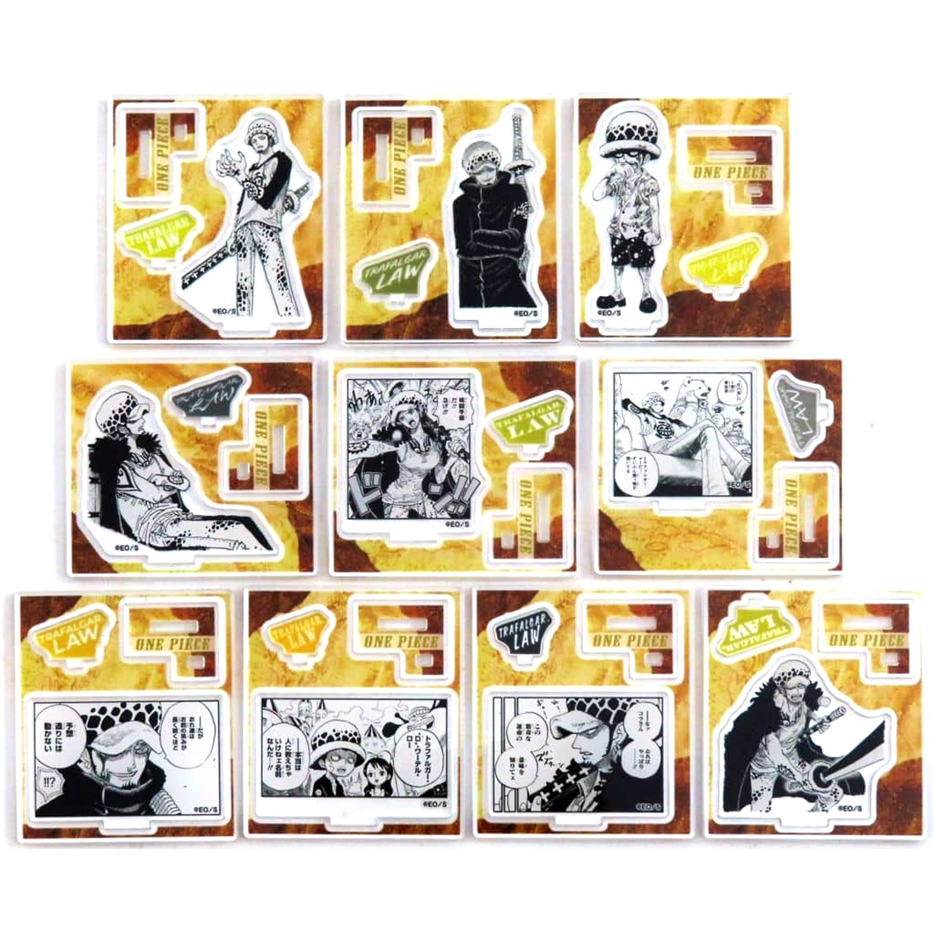 One Piece Acrylic Figure Collection HEROES Trafalgar Law Set of 10 Types [USED]