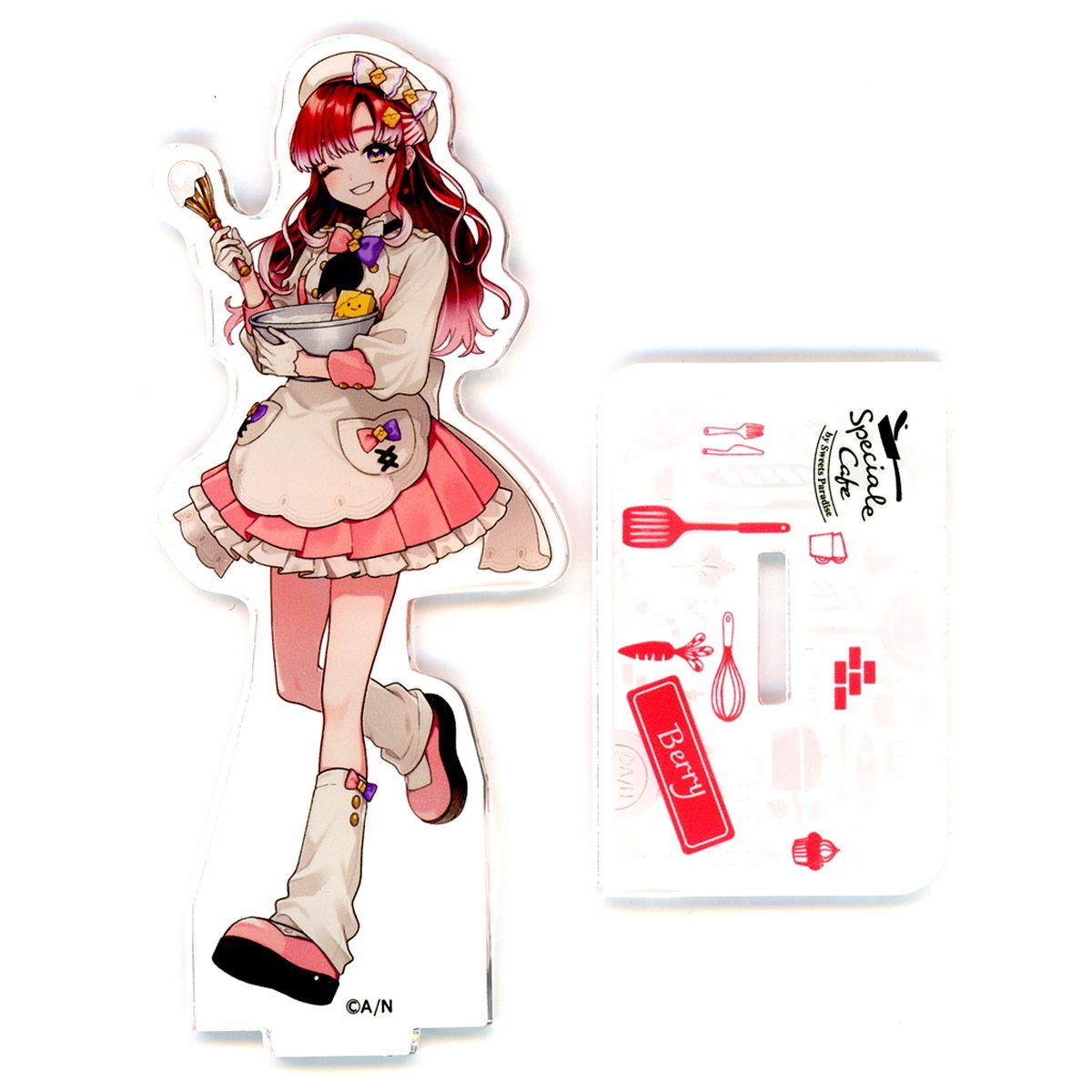 Saotome Berry Full-Size Acrylic Stand Virtual YouTuber Nijisanji x Sweets Paradise Vol. 11 Speciale Cafe [USED]