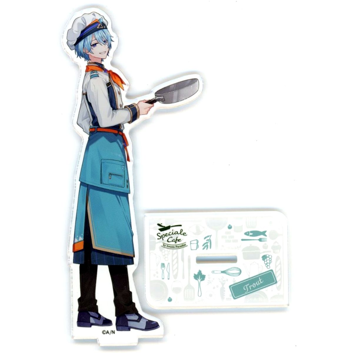 Nagisa Trout Virtual YouTuber Nijisanji Life-Size Acrylic Stand NIJISANJI x SWEETS PARADISE Vol. 11 Speciale Cafe [USED]