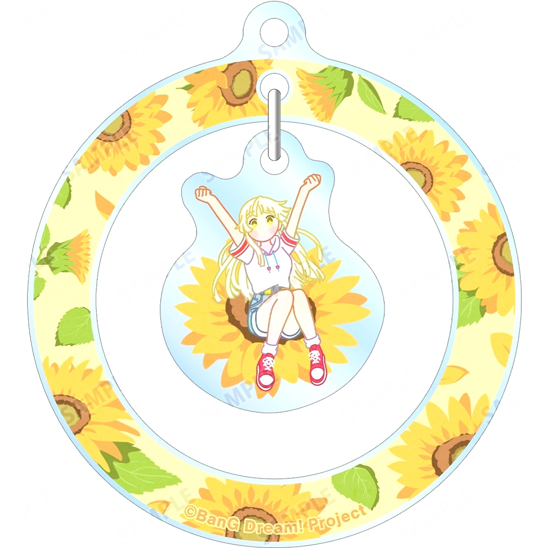 Kokoro Tsurumaki BanG Dream! Girls Band Party! Trading Botania Swing Acrylic Keychain ver.A [USED]