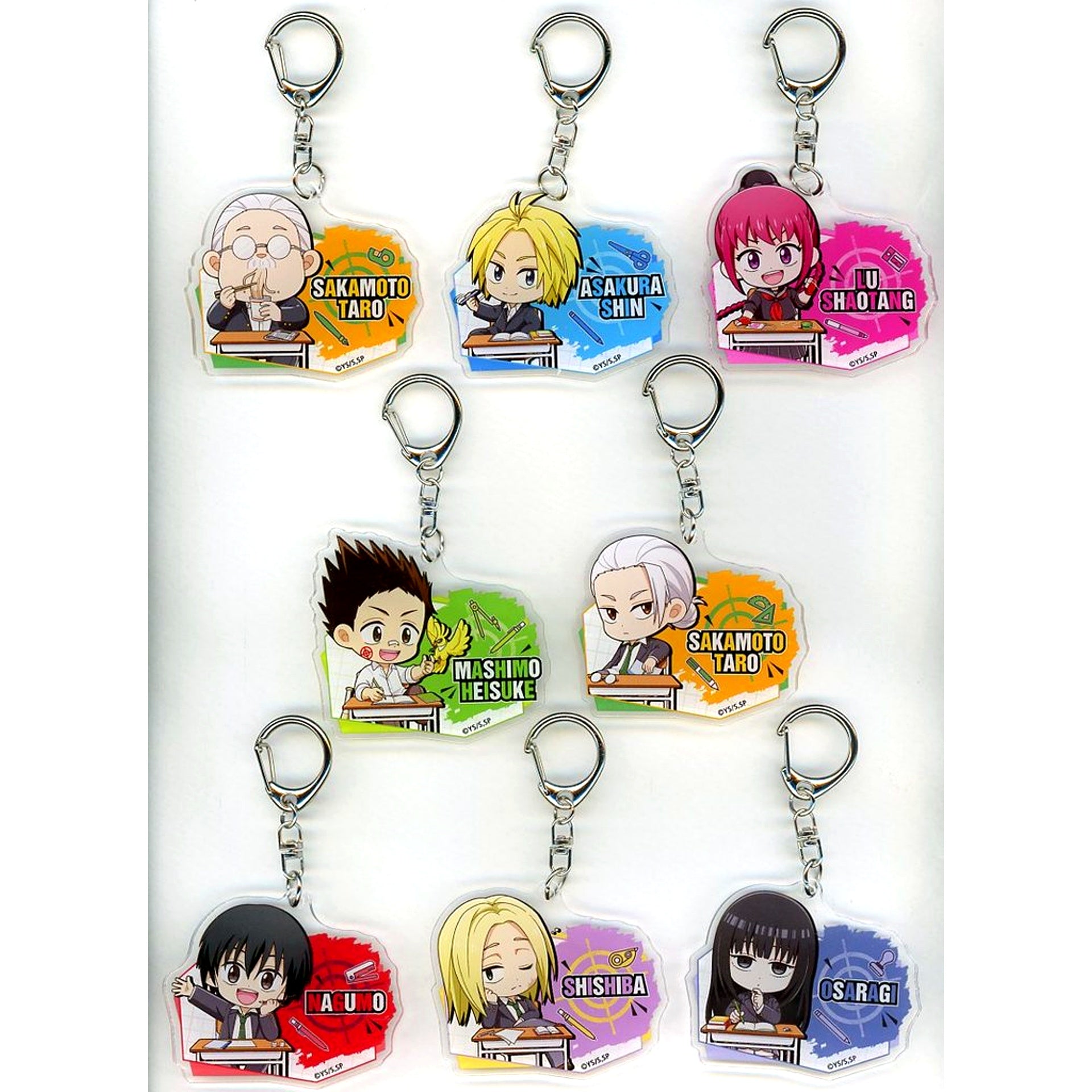 Set of 8 SAKAMOTO DAYS Trading Acrylic Keychain Puchi Kura [USED]