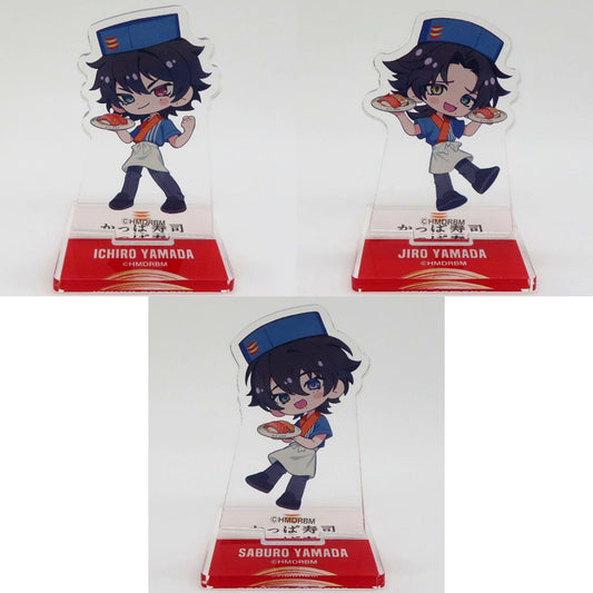 Set of 3 Buster Bros!!! Hypnosis Mic: Division Rap Battle Original Mini Acrylic Stand Only from Set of 3 Kappa Sushi Hypnosis Mic Assorted Set Part 1 Bundle Bonus [USED]