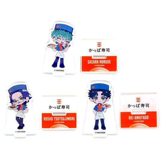 Set of 3 Dotsuitare Hompo Hypnosis Mic: Division Rap Battle Original Mini Acrylic Stand Only from Set of 3 Kappa Sushi Hypnosis Mic Assorted Set Part 2 Bundle Bonus [USED]