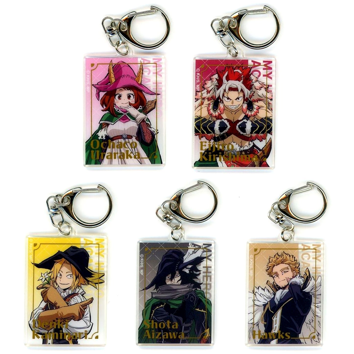 Set of 5 My Hero Academia Foil Stamped Acrylic Keychain AJ2025 Ver. AnimeJapan 2025 [USED]