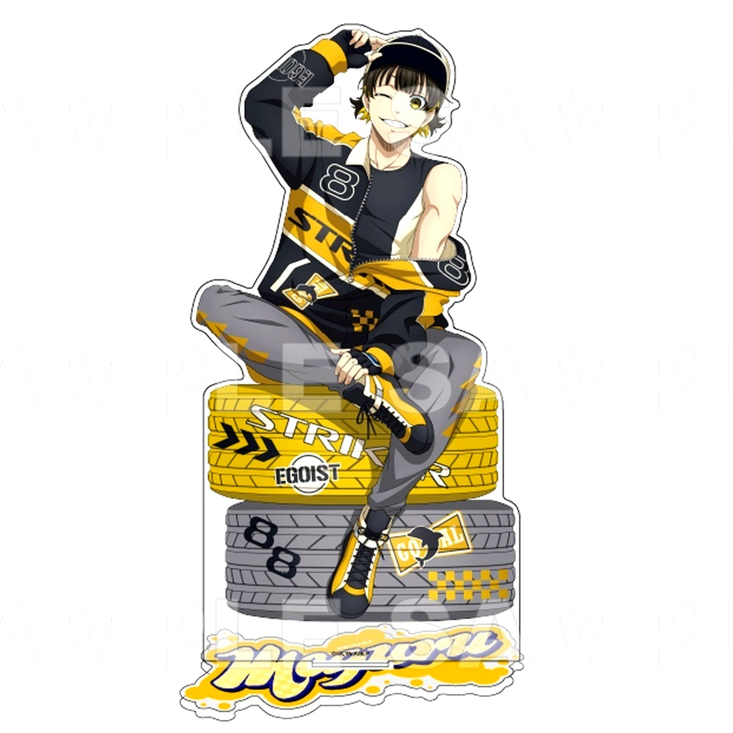 Meguru Bachira Racing Style Extra Large Acrylic Stand Blue Lock [USED]