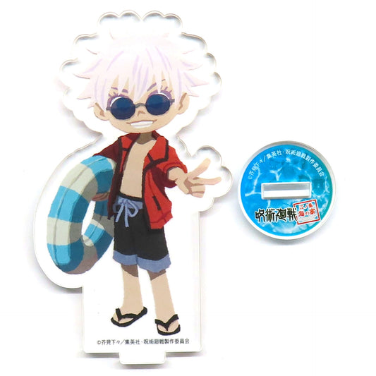 Satoru Gojo Swim Ring Jujutsu Kaisen Hidden Inventory/Premature Death x Enoshima Umi no Ie POP UP SHOP Mini Character Acrylic Stand [USED]