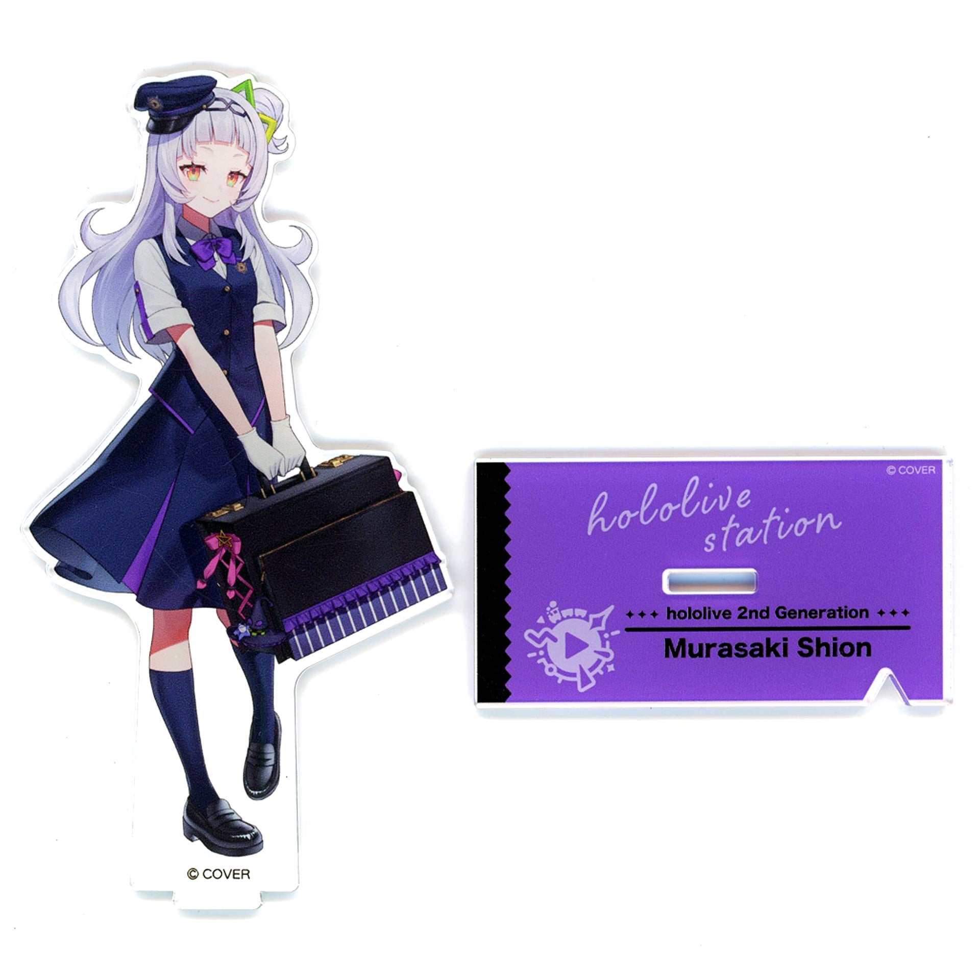 Murasaki Shion Acrylic Stand hololive Station Ver. Vol.3 VTuber hololive production official shop in Tokyo Station [USED]