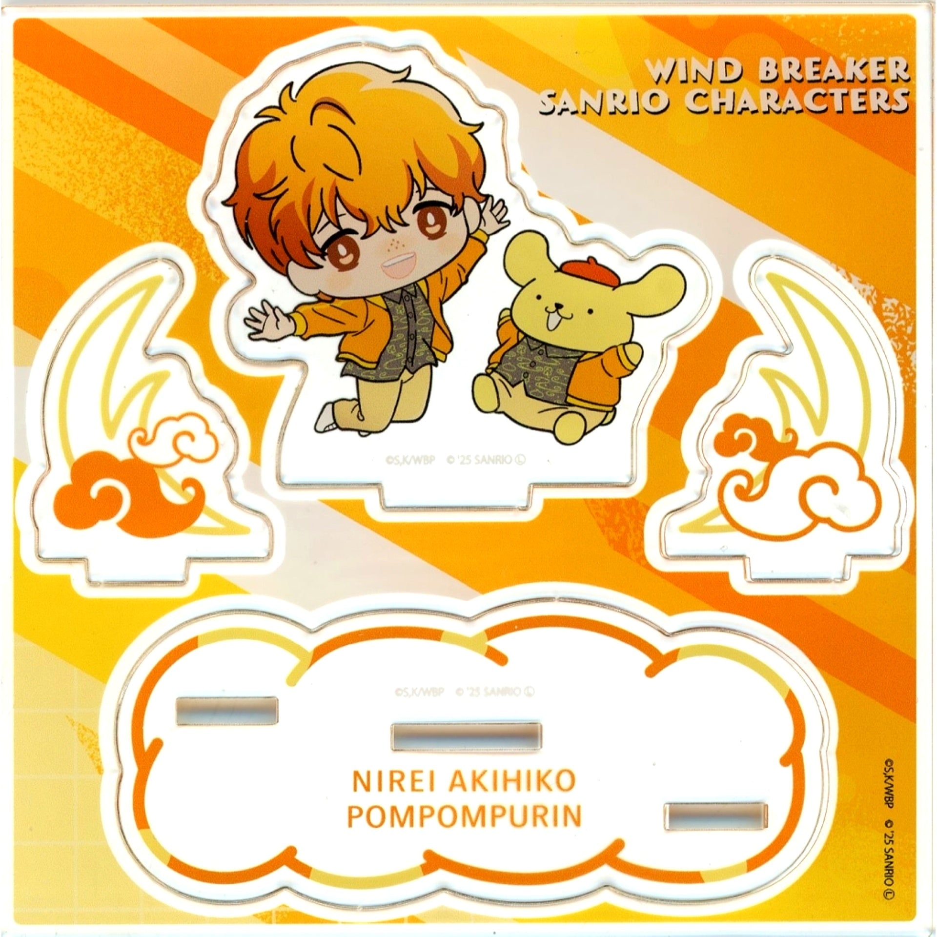 Akihiko Nirei x Pompompurin Acrylic Stand Plate WIND BREAKER x Sanrio Characters POP UP SHOP Vol.2 [USED]