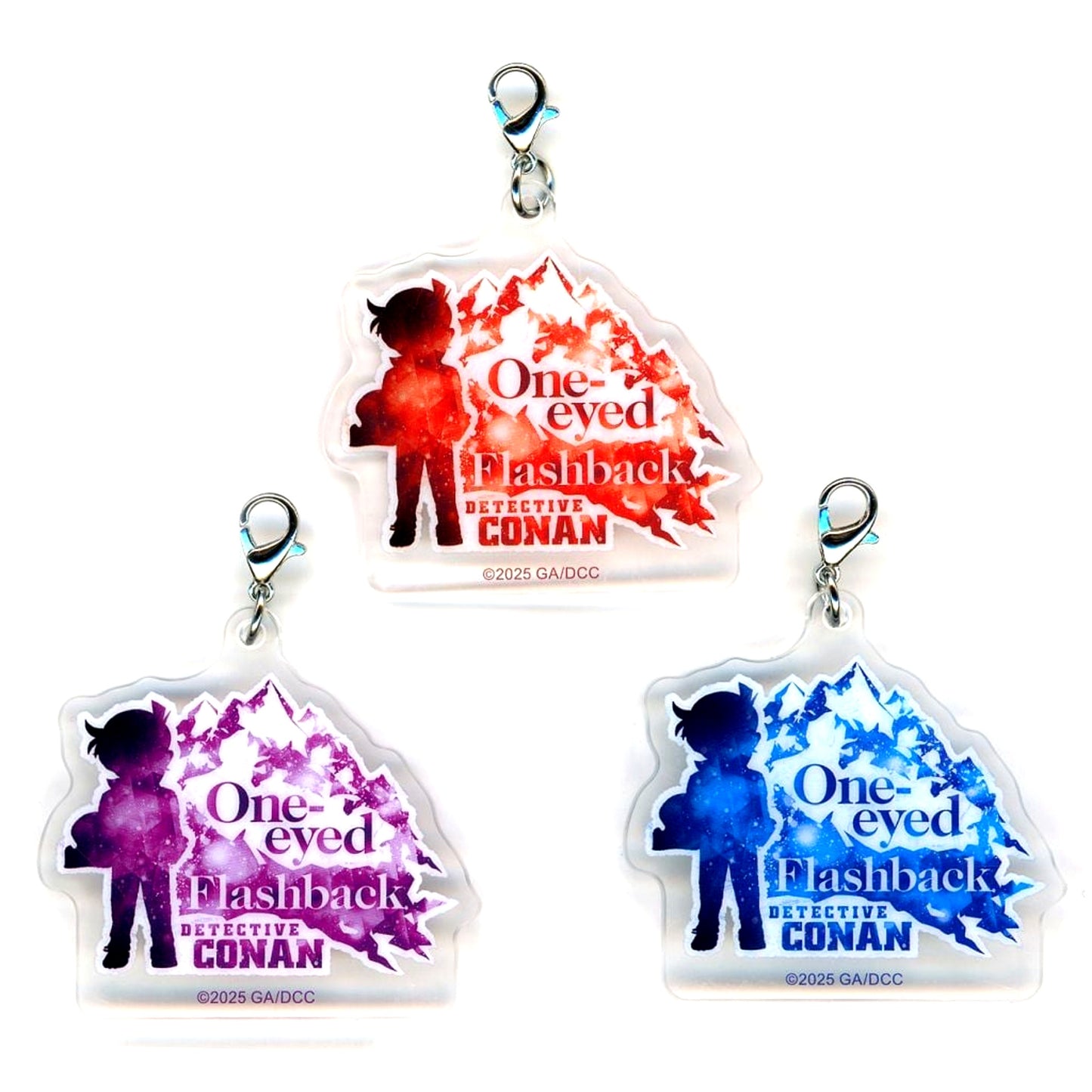 Set of 3 Conan Edogawa Detective Conan The One-Eyed Flashback Acrylic Charm Theater Goods [USED]