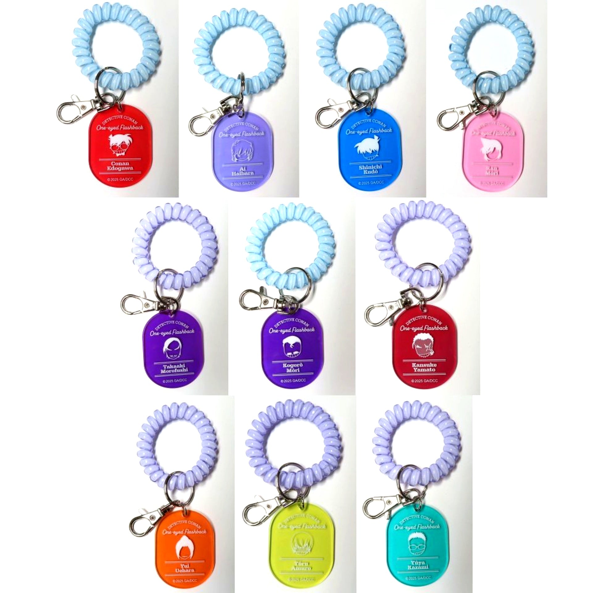 Set of 10 Movie Detective Conan One-eyed Flashback Locker Key Style Acrylic Keychain Collection Theater Goods [USED]