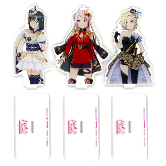 Set of 3 Group Acrylic Stand Bonus for Switch Love Live! Nijigasaki High School Idol Club Tokimeki no Mirai Chizu WonderGOO Ltd Set [USED]