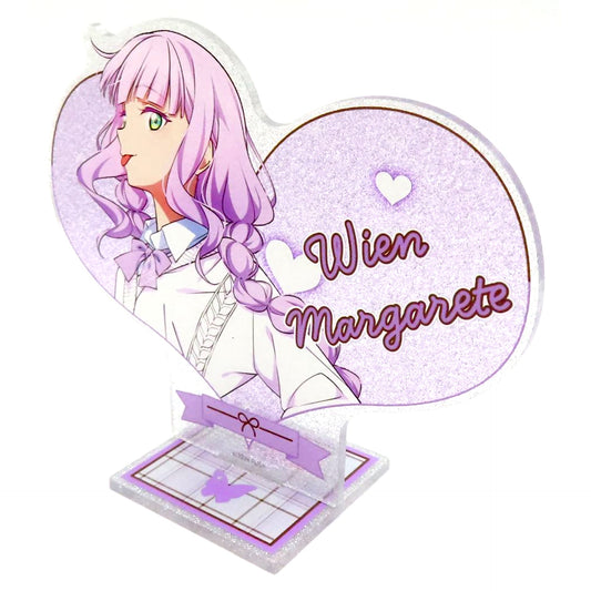 Margarete Wien Heart-shaped Glitter Acrylic Stand Love Live Superstar Sweets Set Liella Valentine 2025 Single Item [USED]