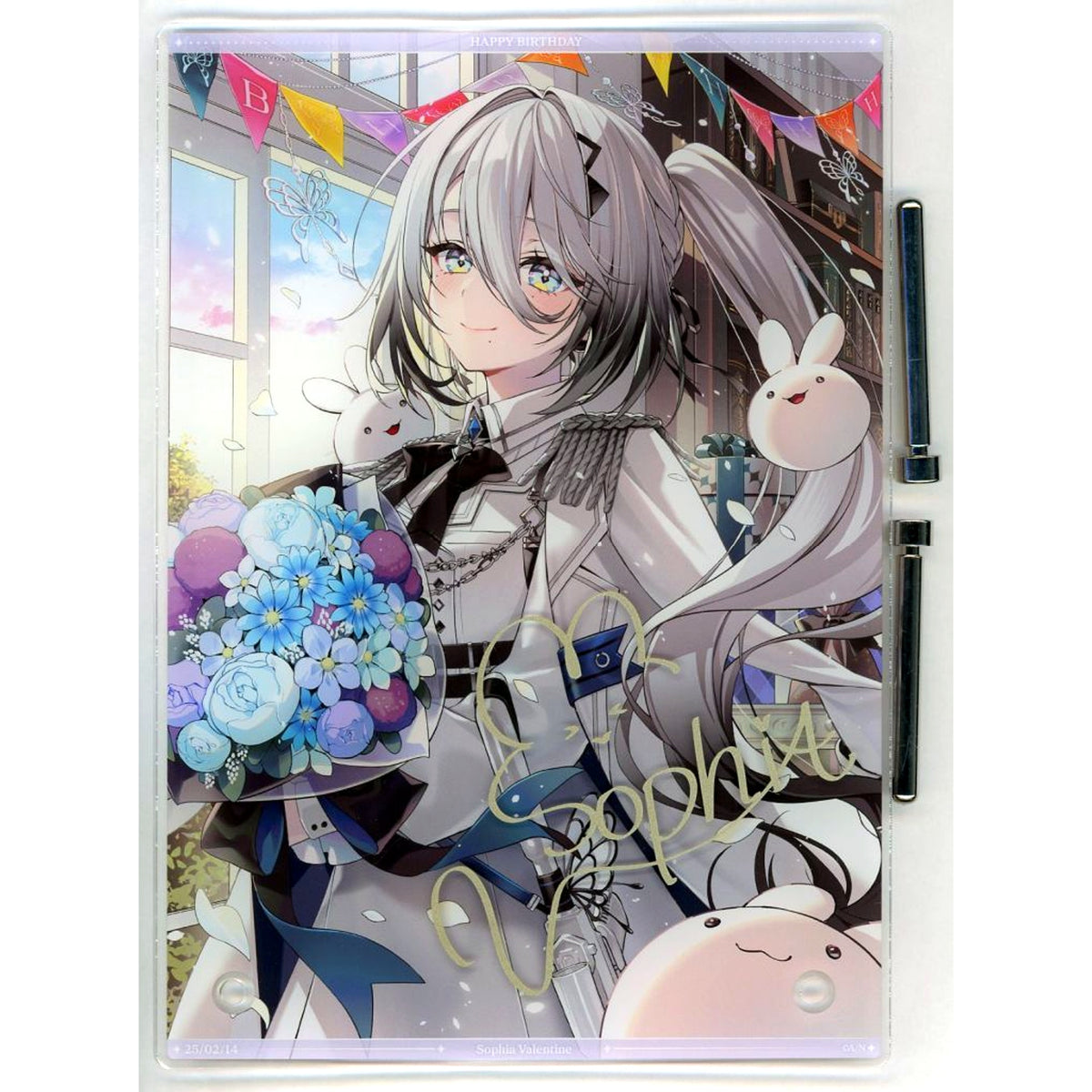 Sophia Valentine Single Item A5 Acrylic Panel with Printed Autograph Virtual YouTuber Nijisanji Sophia Valentine Birthday 2025 [USED]