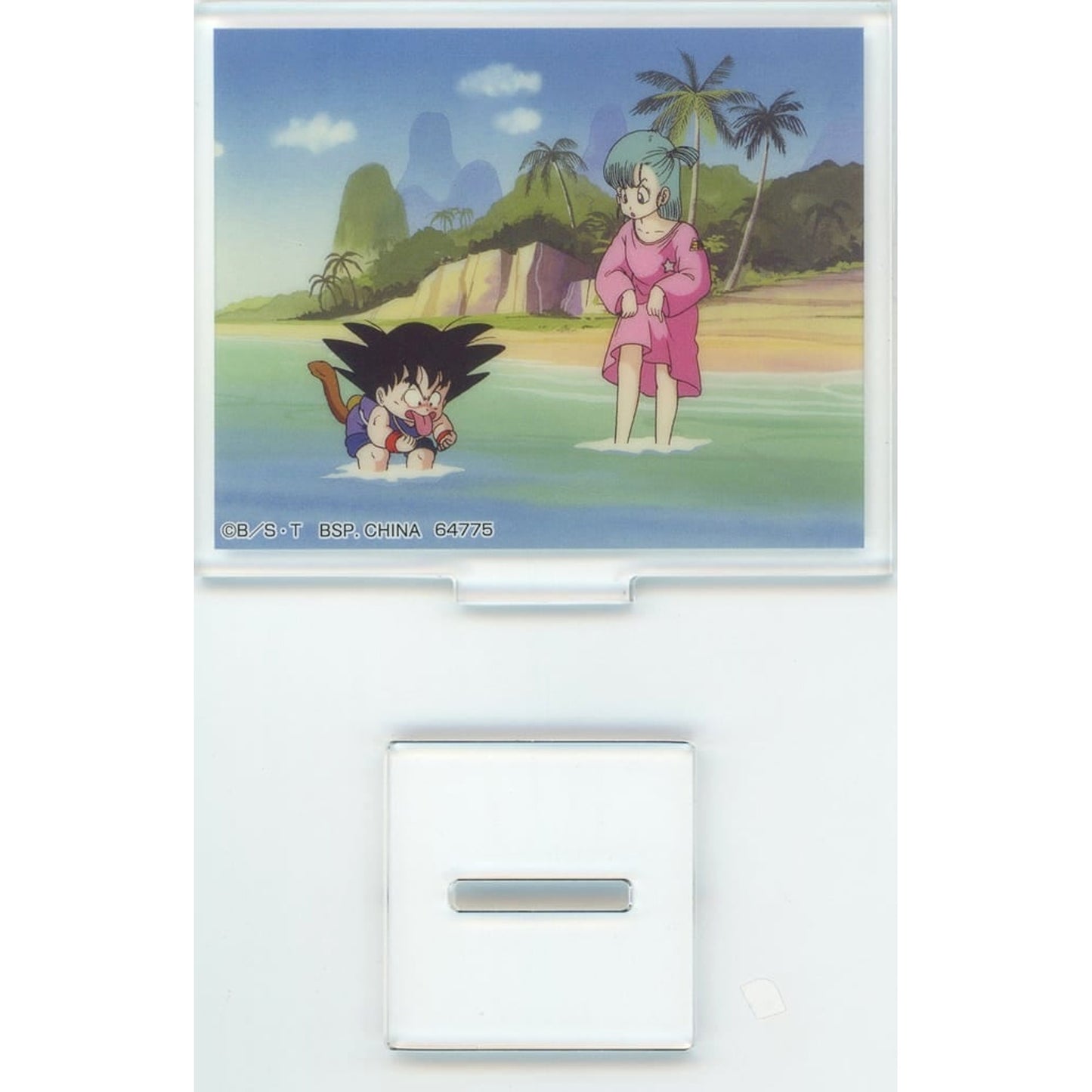 Dragon Ball Bulma Son Goku Ocean Ichiban Kuji Dragon History II Scene Still Acrylic Stand Prize E [USED]