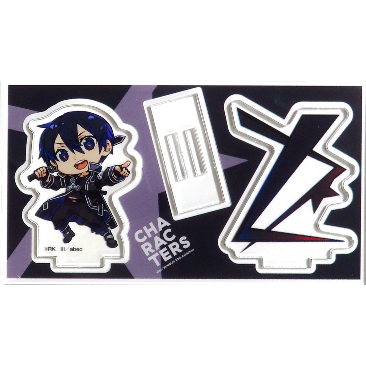 Kirito Sword Art Online Mini Character Acrylic Figure abec BUNBUN 20th Exhibition CHARACTERS [USED]