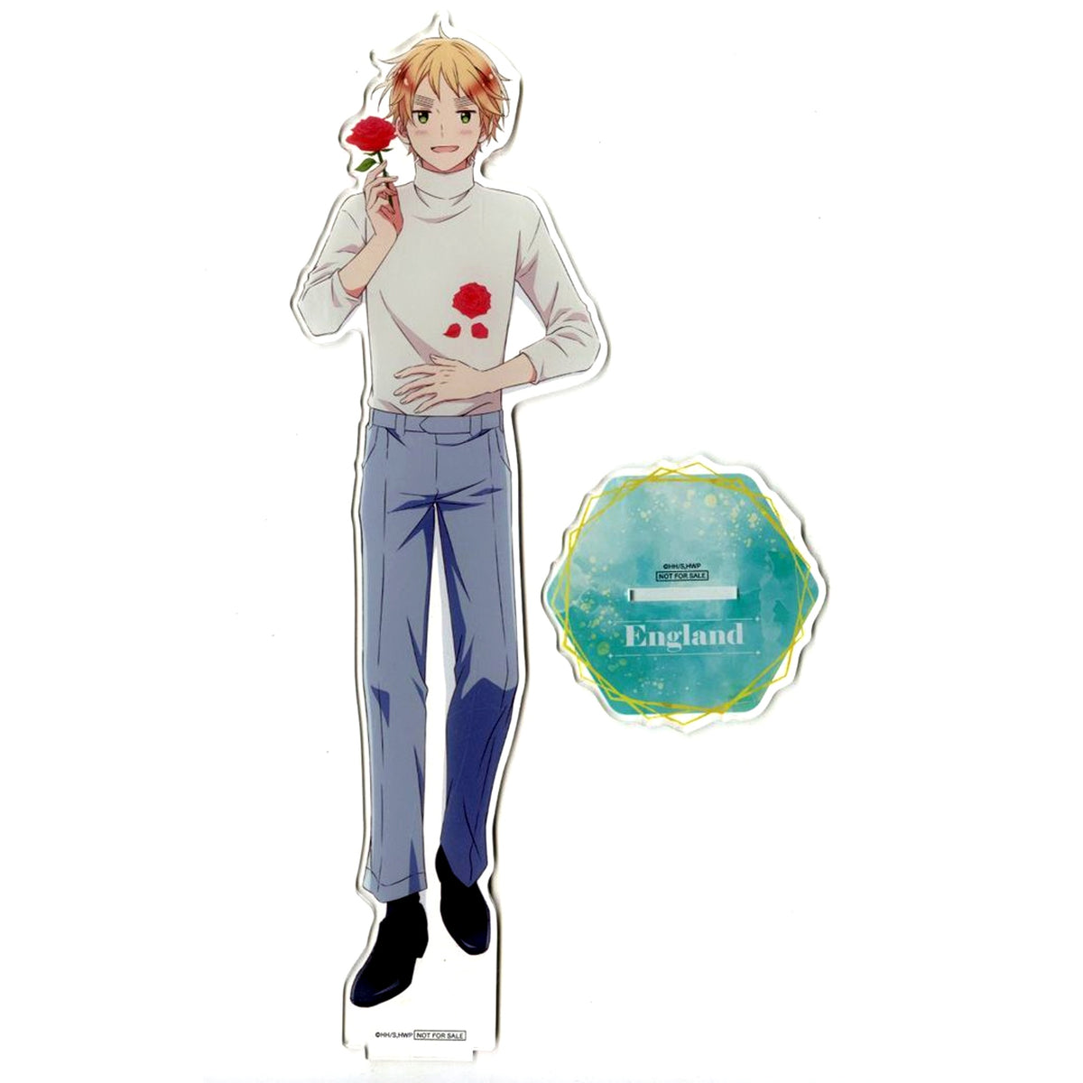 England Last WIN Prize Extra Large Acrylic Stand Anime Hetalia World Stars WEB Kuji Flower Shower [USED]