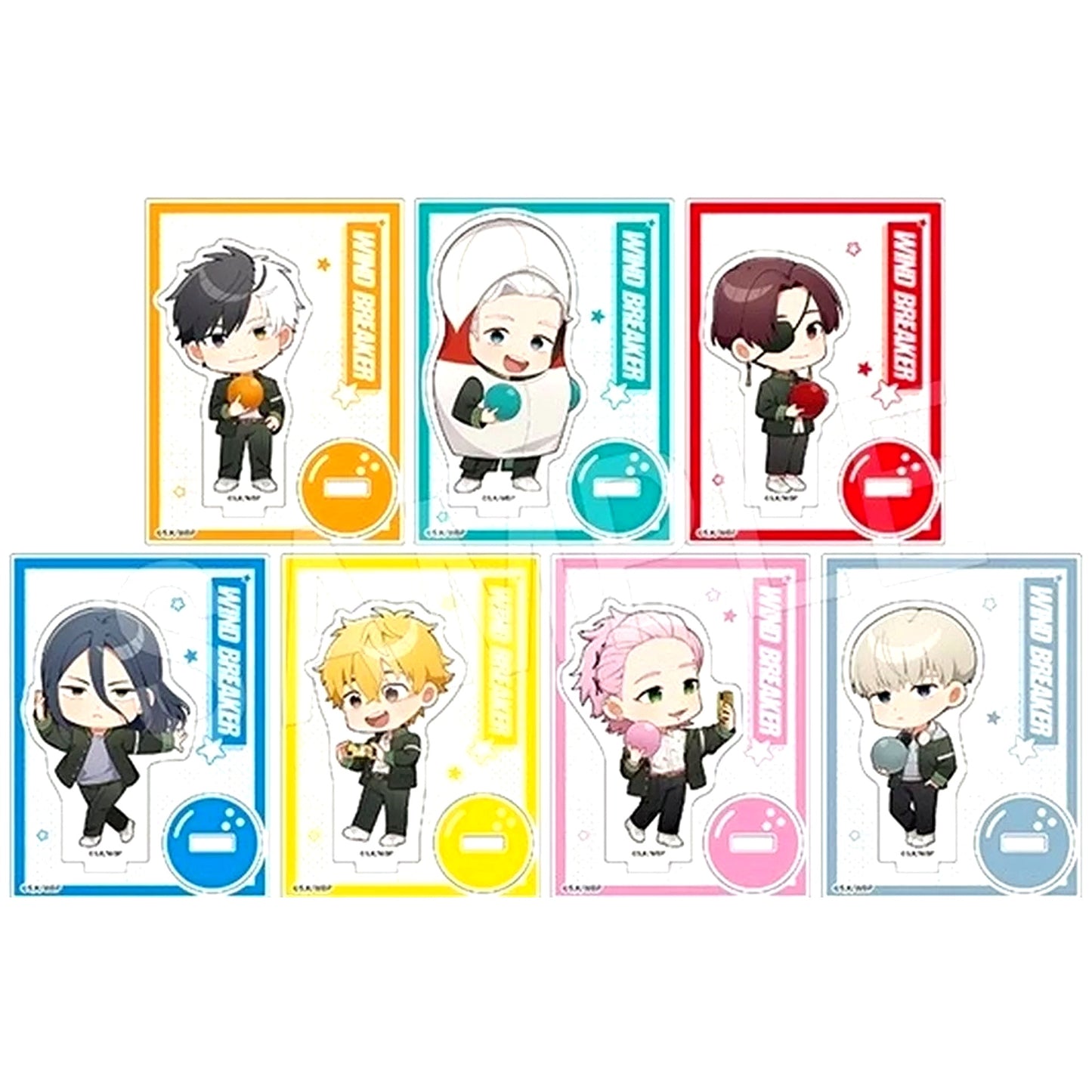 Set of 7 WIND BREAKER x ROUND1 Mini Acrylic Stand ROUND1 Ver. [USED]
