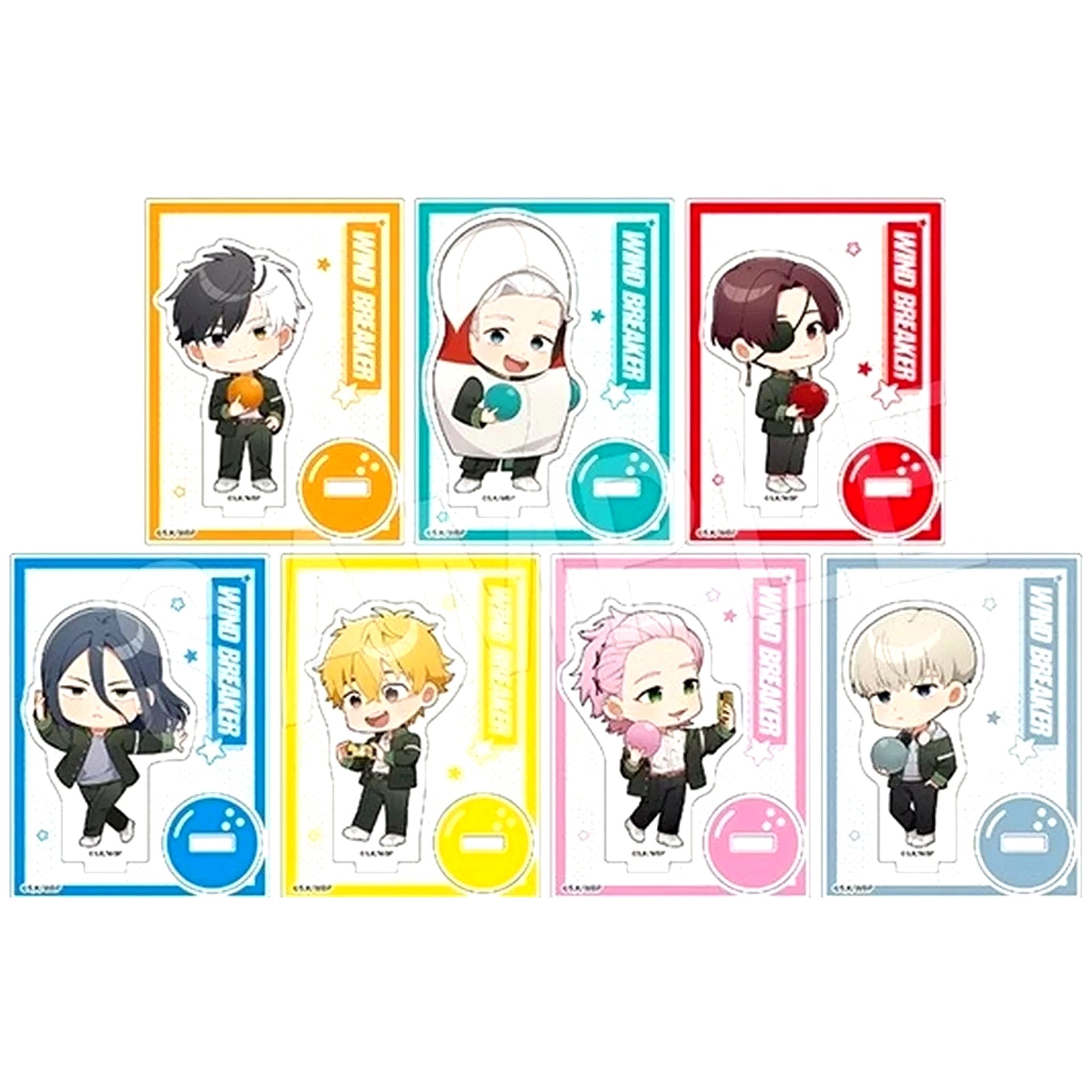 Set of 7 WIND BREAKER x ROUND1 Mini Acrylic Stand ROUND1 Ver. [USED]