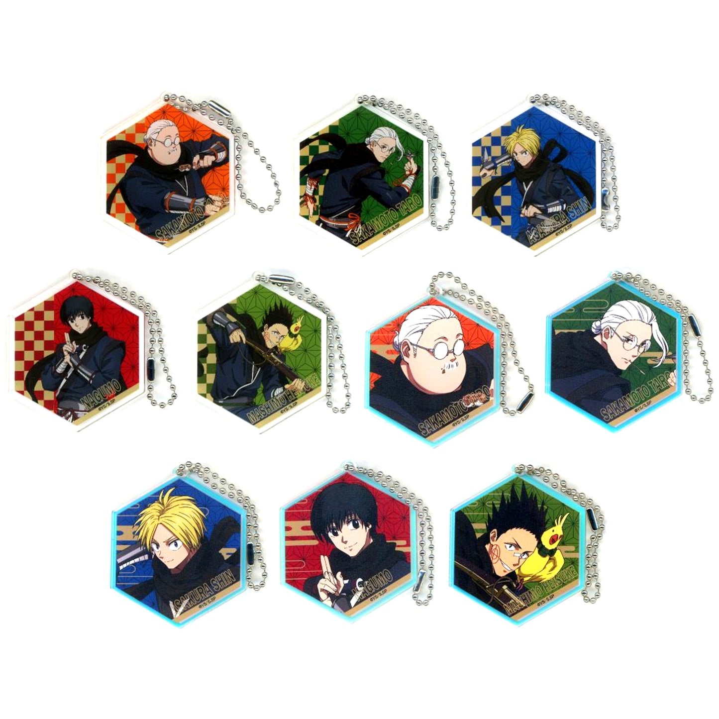Set of 10 SAKAMOTO DAYS Acrylic Keychain Collection Shinobi Ver. [USED]