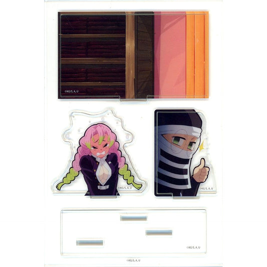 Mitsuri Kanroji & Kakushi Demon Slayer Serpent Hashira & Love Hashira Cafe in ufotable Cafe Machi Asobi CAFE Mitsuri Kanroji Random Mini Diorama Acrylic Stand [USED]