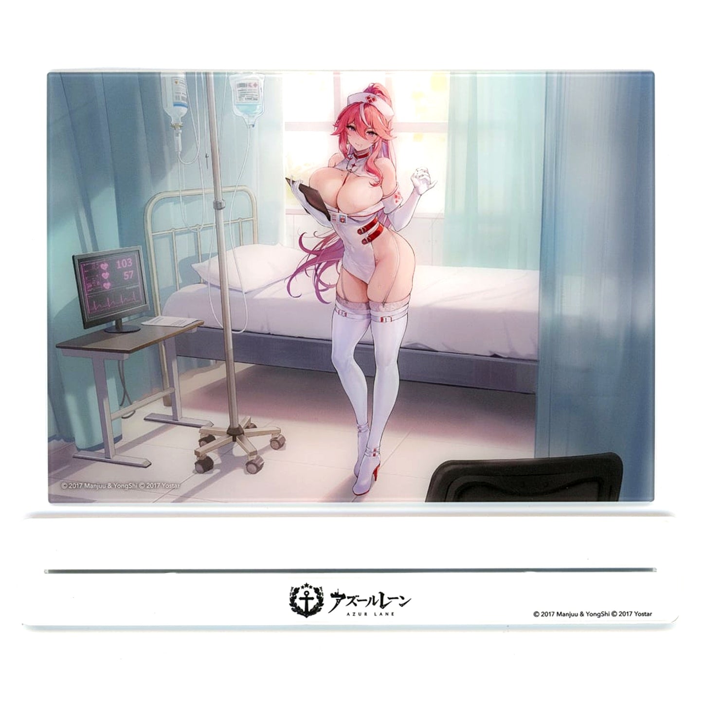 Franklin Nurse Tokimeki Karte Acrylic Art Panel Azur Lane Yostar Official Shop JR Akihabara Station Goods [USED]