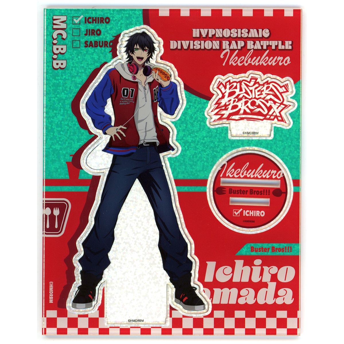 Ichiro Yamada Hypnosis Mic: Division Rap Battle Holographic Acrylic Stand MOVIE CAFE ver. [USED]