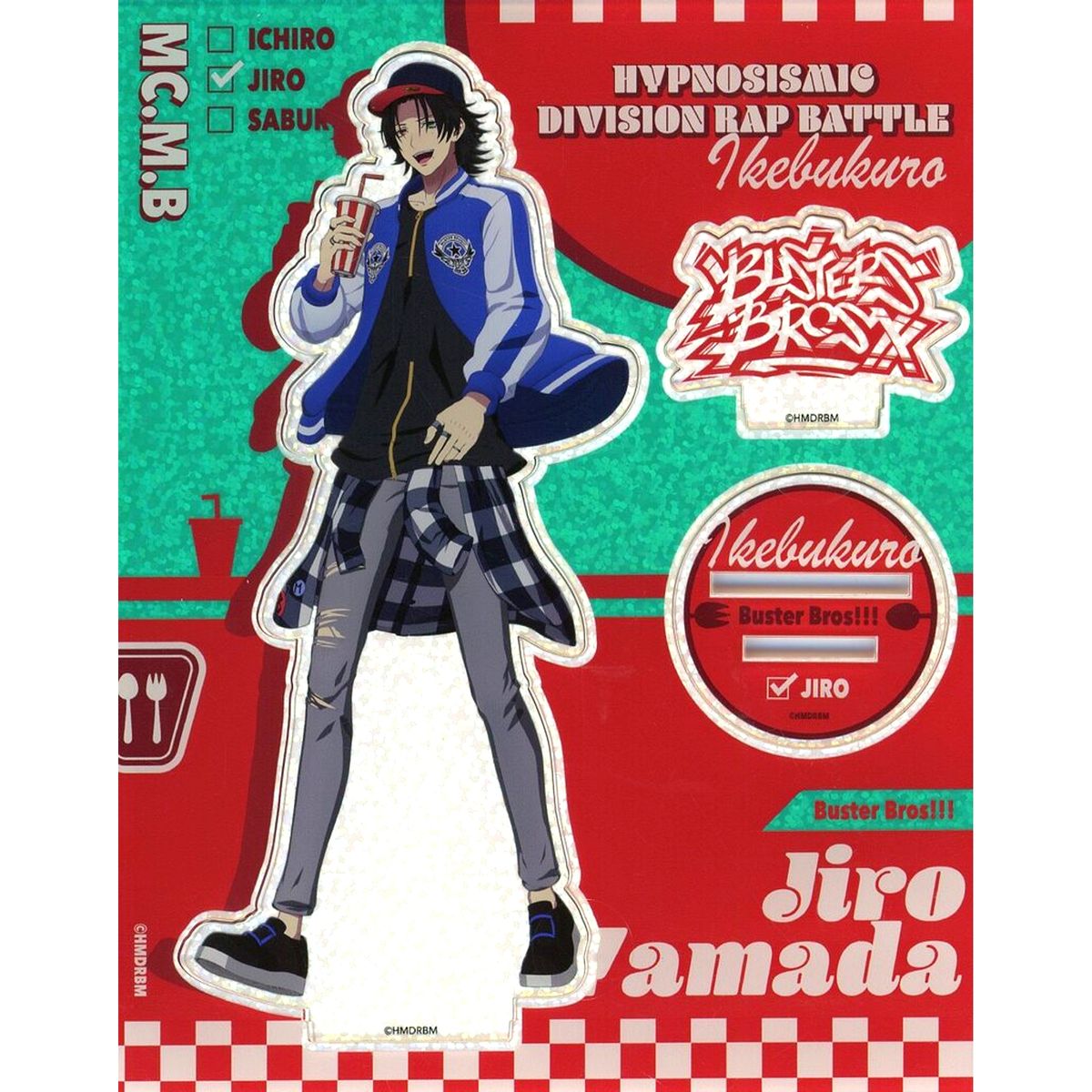 Jiro Yamada Hypnosis Mic: Division Rap Battle Holographic Acrylic Stand MOVIE CAFE ver. [USED]