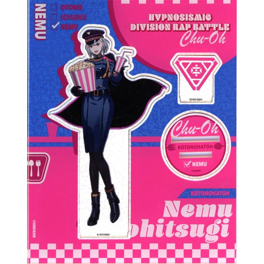 Nemu Aohitsugi Holographic Acrylic Stand MOVIE CAFE Ver. Hypnosis Mic: Division Rap Battle MOVIE CAFE [USED]