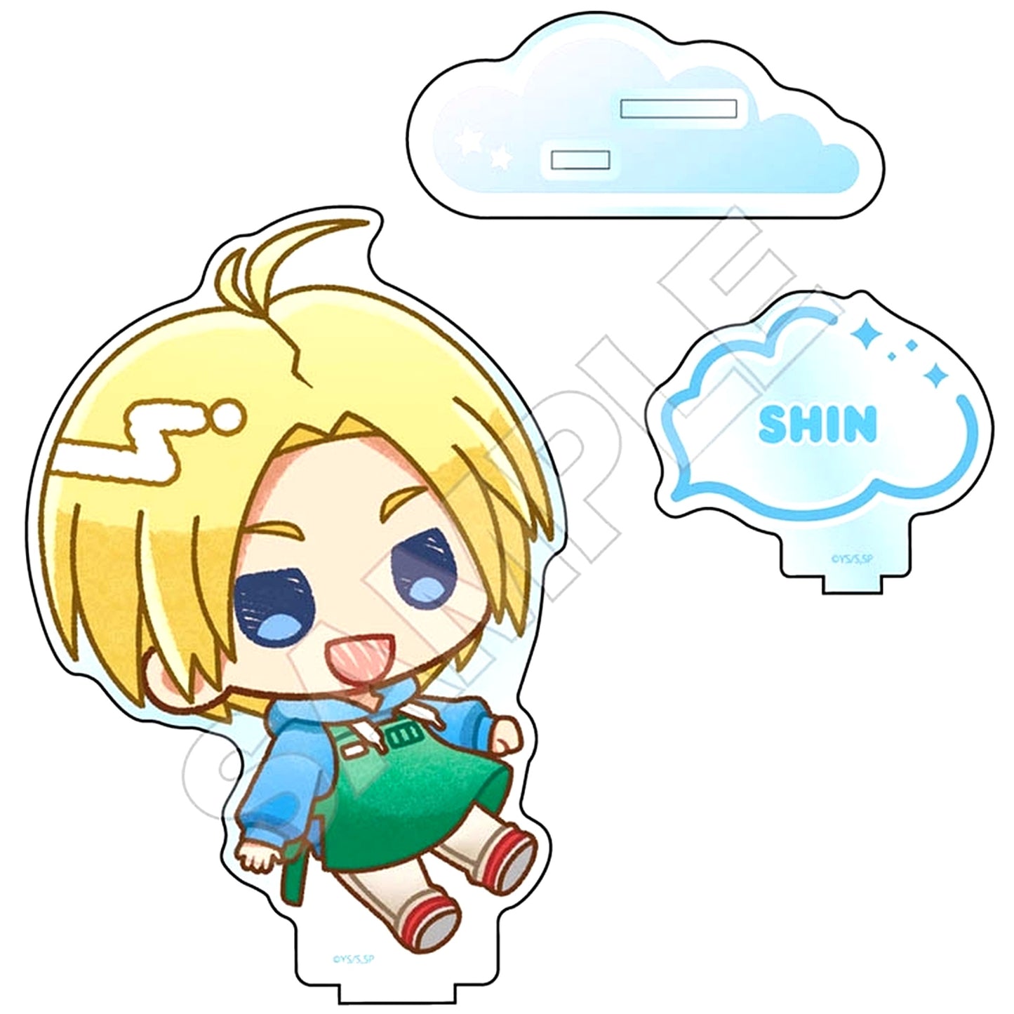 Shin Asakura Sakamoto Days Crayon Touch Floating Acrylic Stand [USED]
