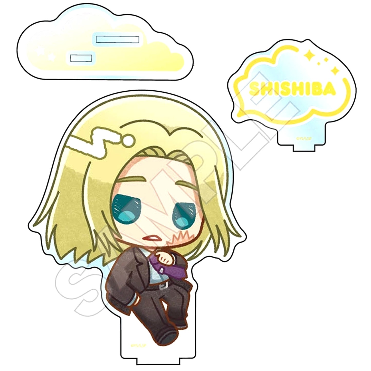 Shishiba Sakamoto Days Crayon Touch Floating Acrylic Stand [USED]