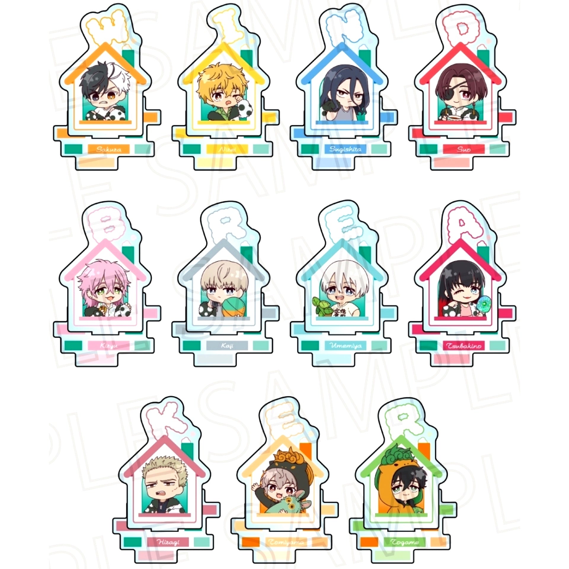 Set of 11 WIND BREAKER Rela-Time Otonarisan Acrylic Stand Collection [USED]