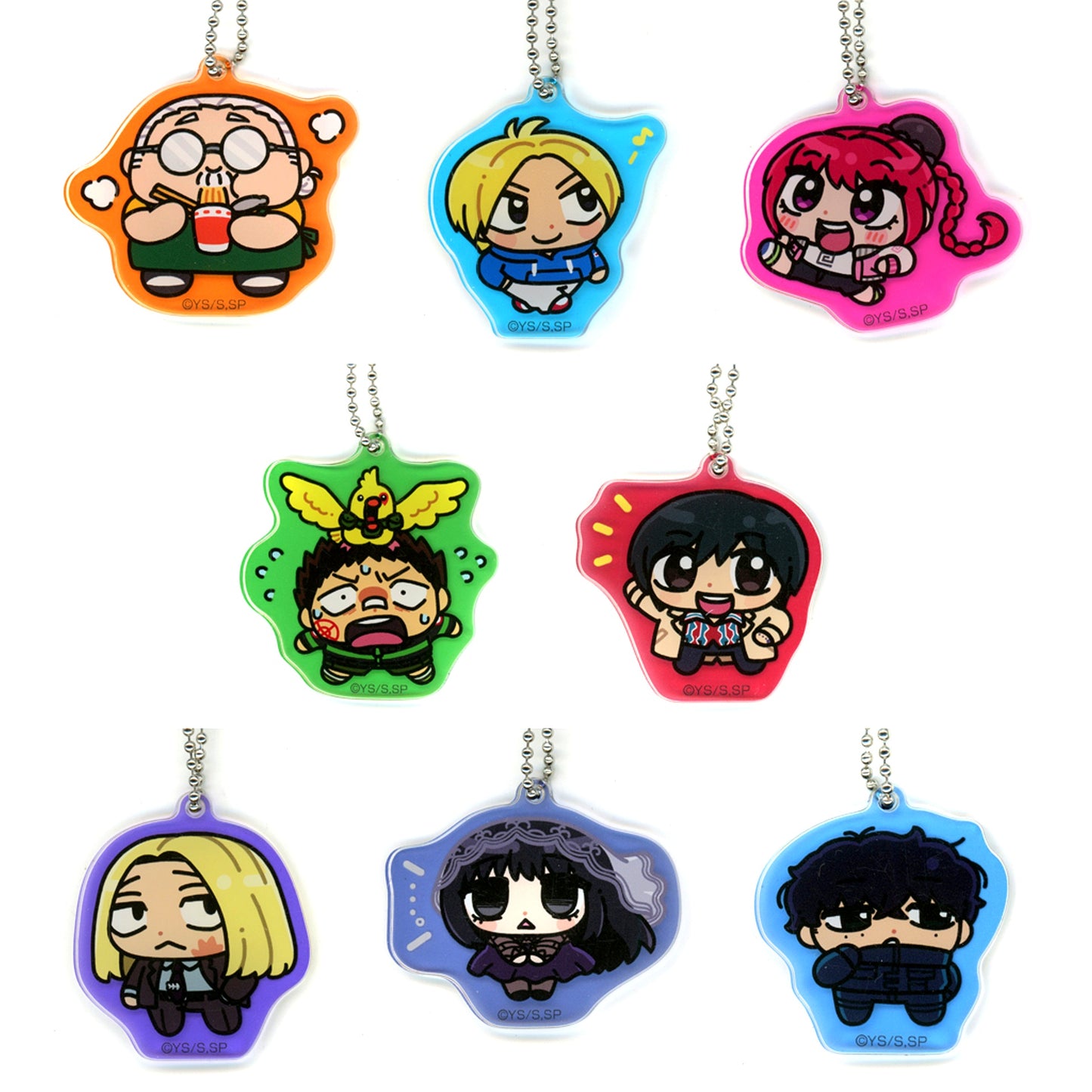 Set of 8 SAKAMOTO DAYS Drawn Acrylic Keychain Collection POP UP SHOP in Marui [USED]