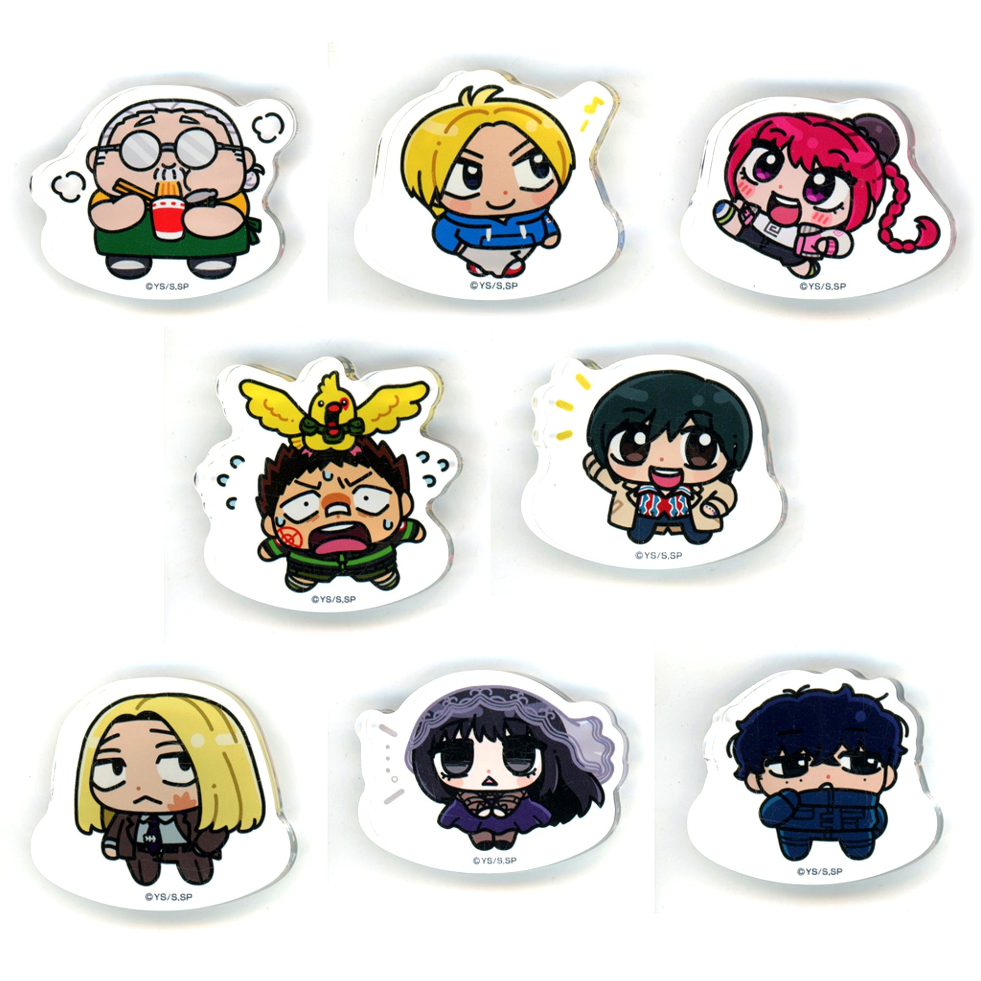 Set of 8 Sakamoto Days Pop Up Shop in Marui Illustration Swaying Acrylic Block Collection [USED]