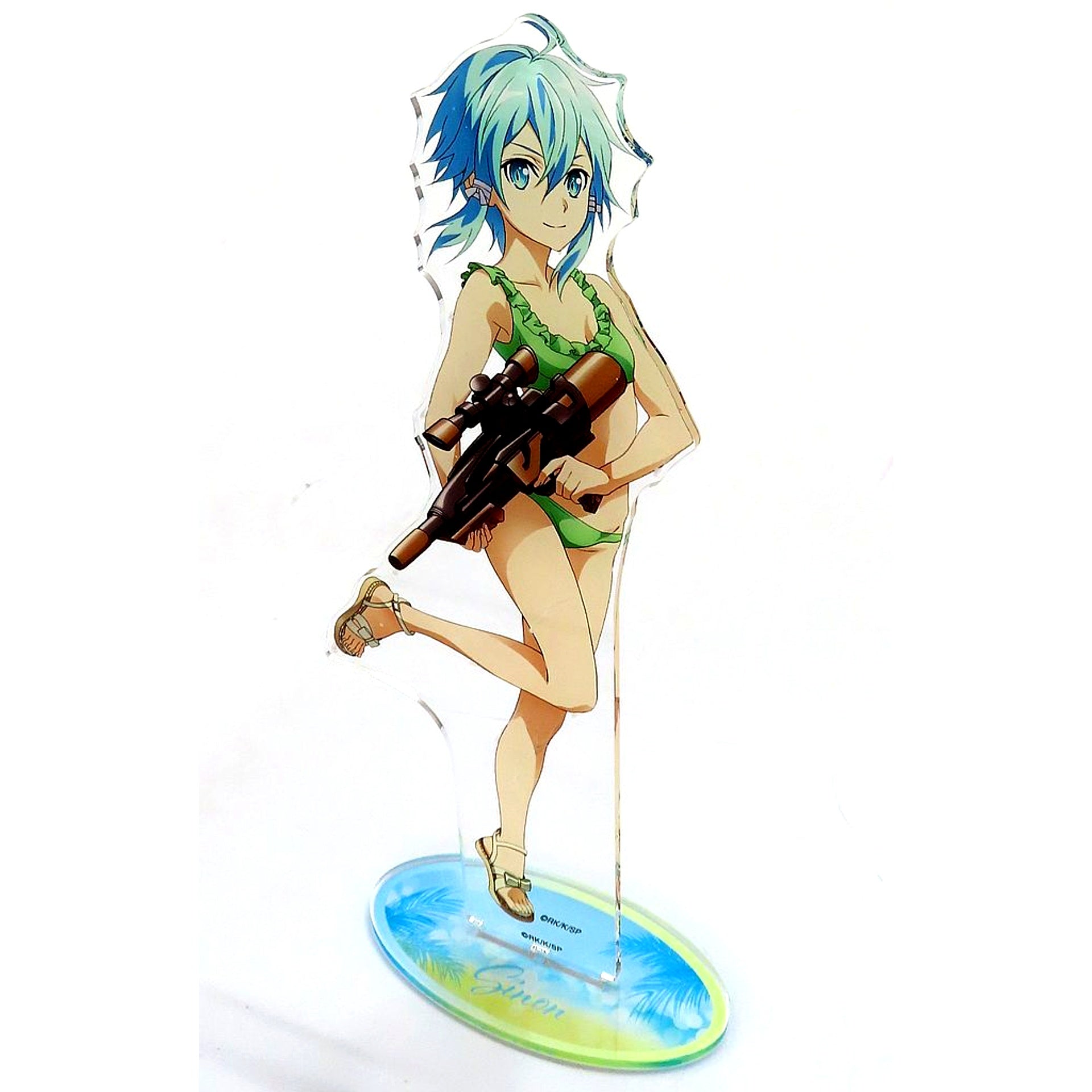 Sinon Sword Art Online POP UP SHOP in AmiAmi Vol.II Illustration Water Gun Battle Ver. Extra Large Acrylic Stand [USED]