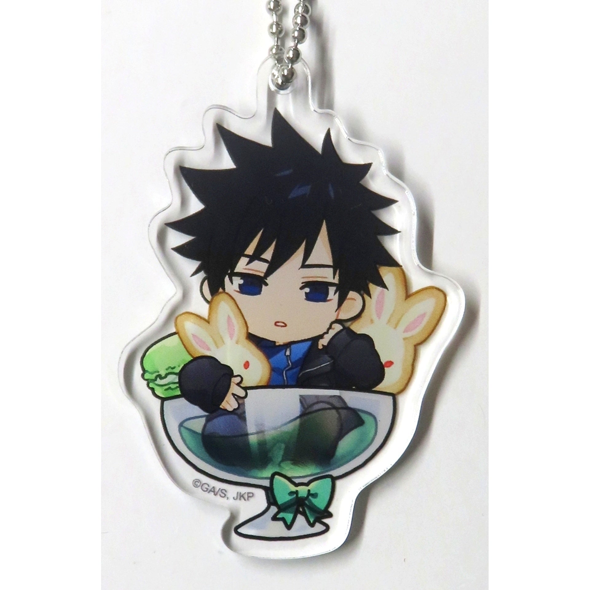 Megumi Fushiguro Macaron Acrylic Keychain Marukuji Jujutsu Kaisen Chapon Medium Luck 7 [USED]