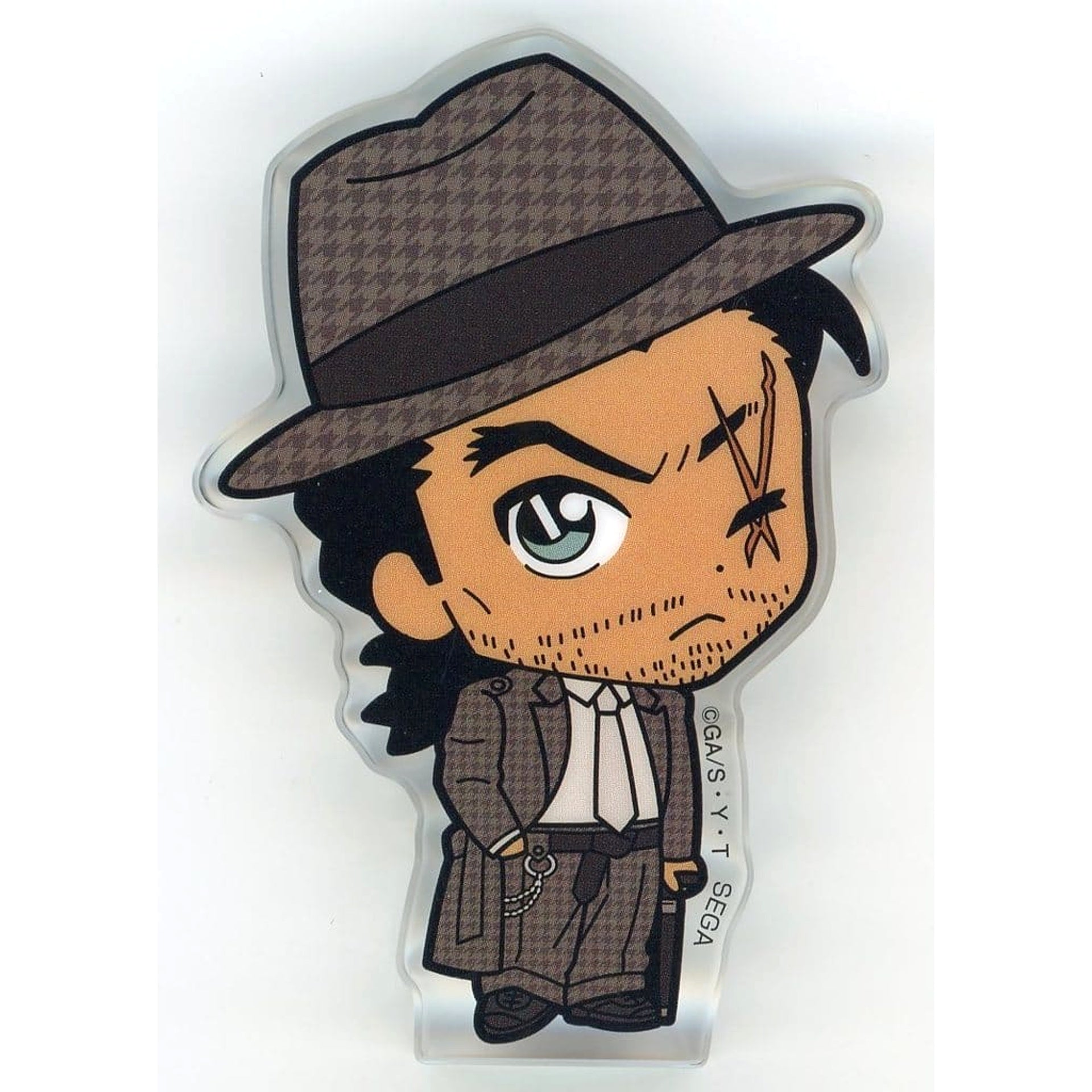 Detective Conan Kansuke Yamato Sega Lucky Kuji Vintage Look Acrylic Block Prize I [USED]