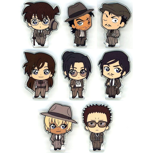 Set of 8 Detective Conan Sega Lucky Kuji Vintage Look Prize I Acrylic Block [USED]