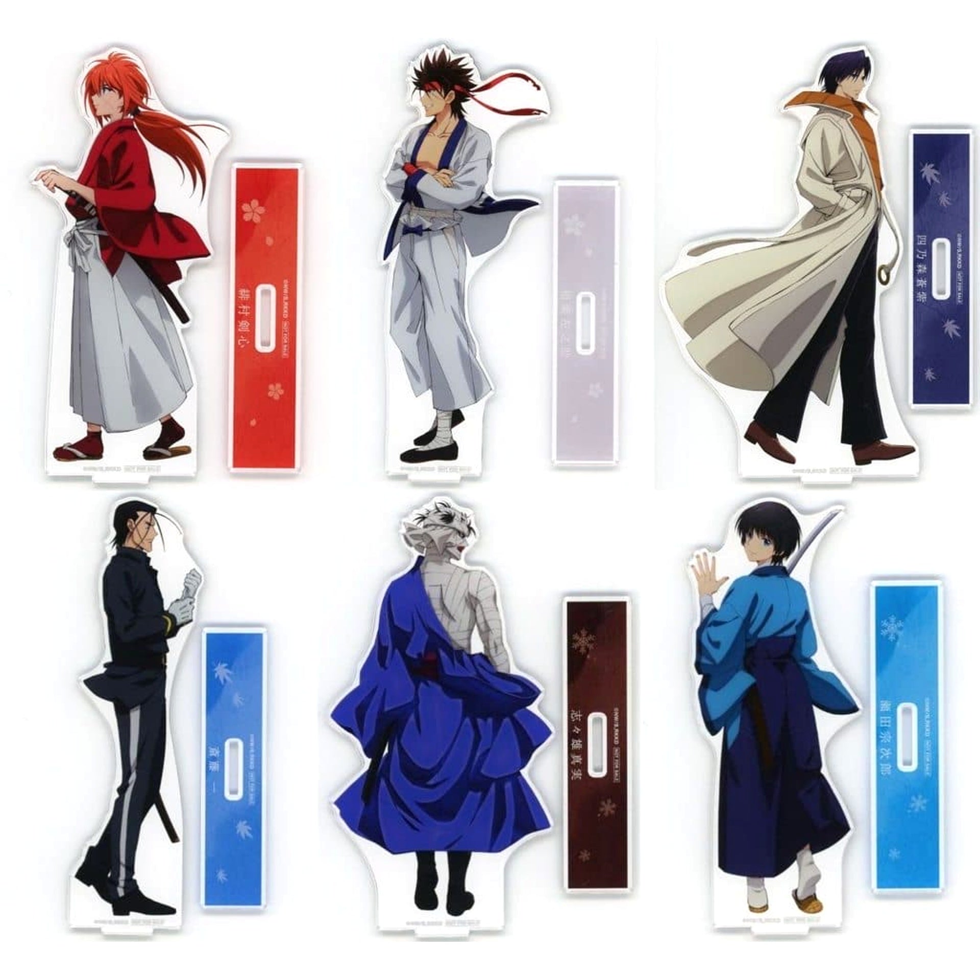 Rurouni Kenshin: Kyoto Disturbance Aoshi Shinomori & Others All 6 Types Set Ichigeki Collection Kuji Big Acrylic Stand Original Illustration Each Path Ver. B One-Shot Hit Prize Acrylic Stands [USED]