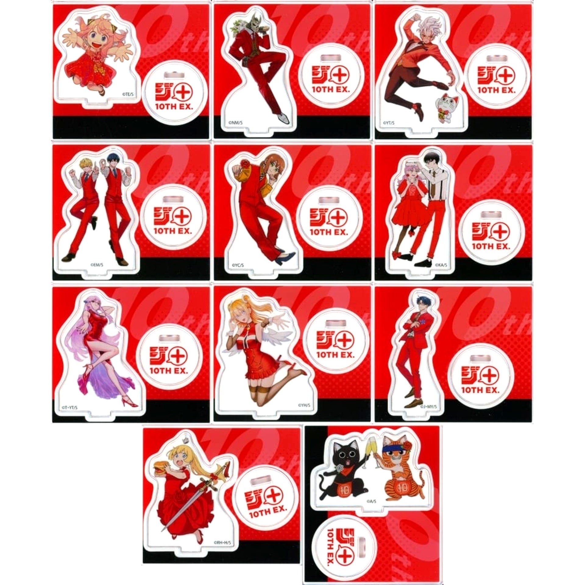 Shonen Jump+ Exhibition JUMP PLUS 10TH ANNIVERSARY Acrylic Figure Collection Set of 11 [USED]