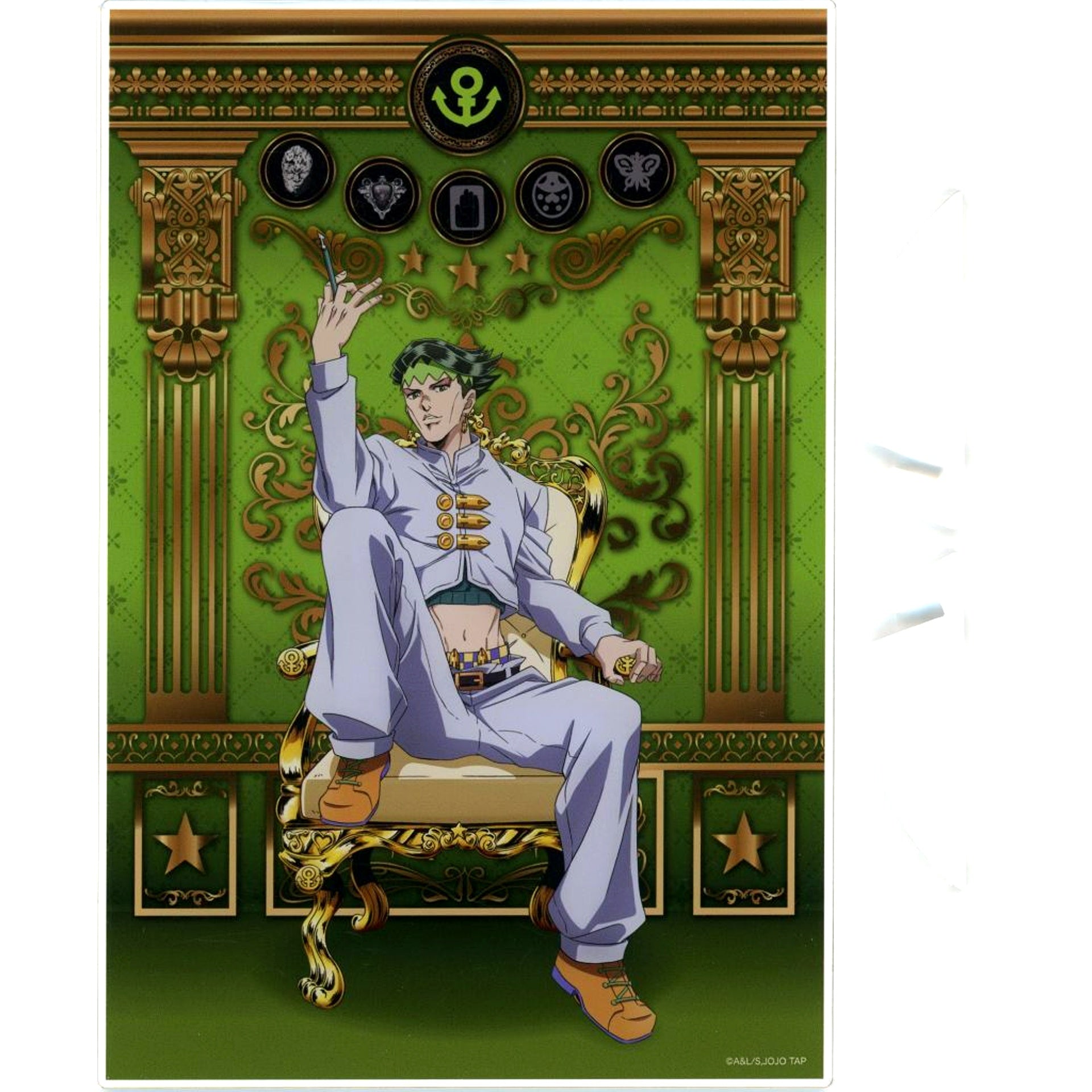 Rohan Kishibe A Prize Acrylic Board JoJo's Bizarre Adventure JOJO WORLD 3 Minigame Joestar Family Dinner English Gentleman's Table Manners Roulette [USED]