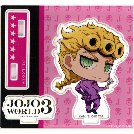 Giorno Giovanna Acrylic Stand JoJo's Bizarre Adventure JOJO WORLD 3 Mini Game Joestar Family Dinner British Gentleman Table Manner Roulette B Prize [USED]