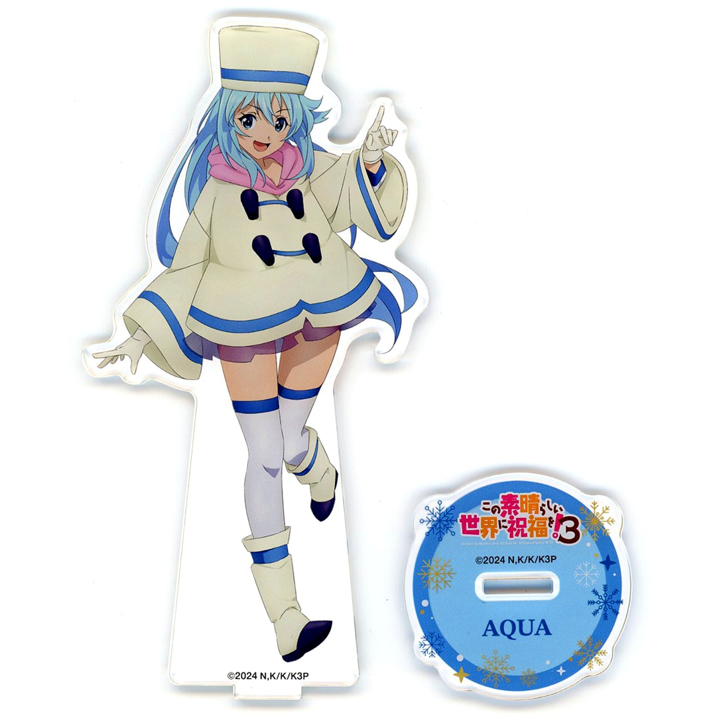 Aqua Winter Clothes Ver. Acrylic Stand Figure KonoSuba God's Blessing on This Wonderful World! 3 BONUS STAGE Theater Goods [USED]