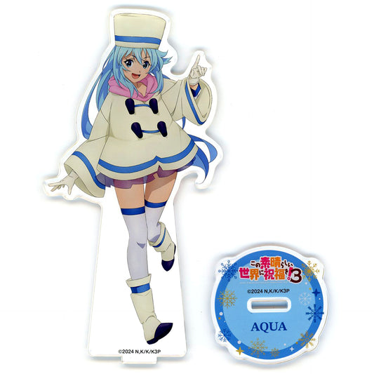 Aqua Winter Clothes Ver. Acrylic Stand Figure KonoSuba God's Blessing on This Wonderful World! 3 BONUS STAGE Theater Goods [USED]
